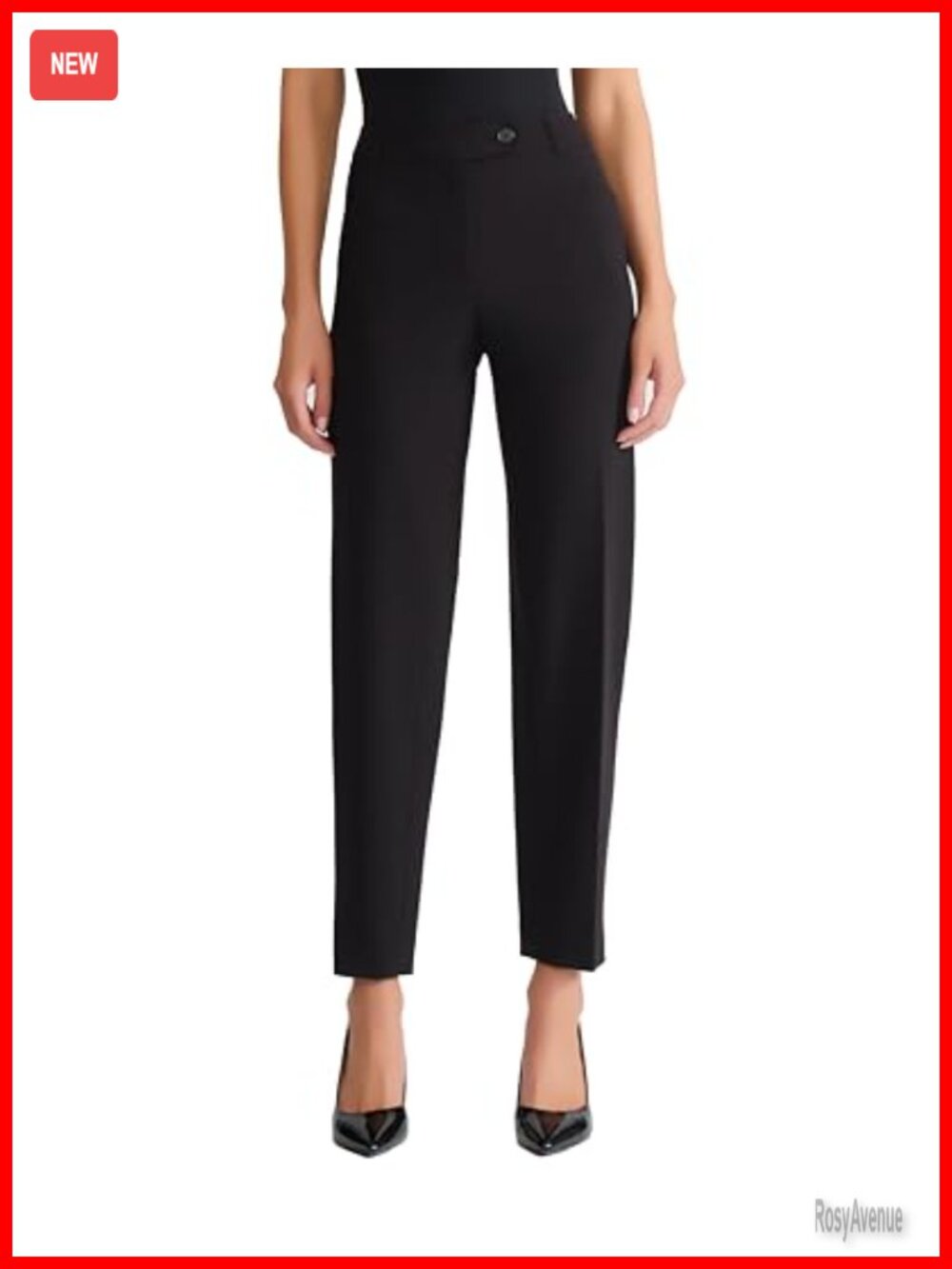 Compression Stretch Knit Slim-Leg Pants Mid Rise Skinny Workwear